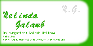 melinda galamb business card
